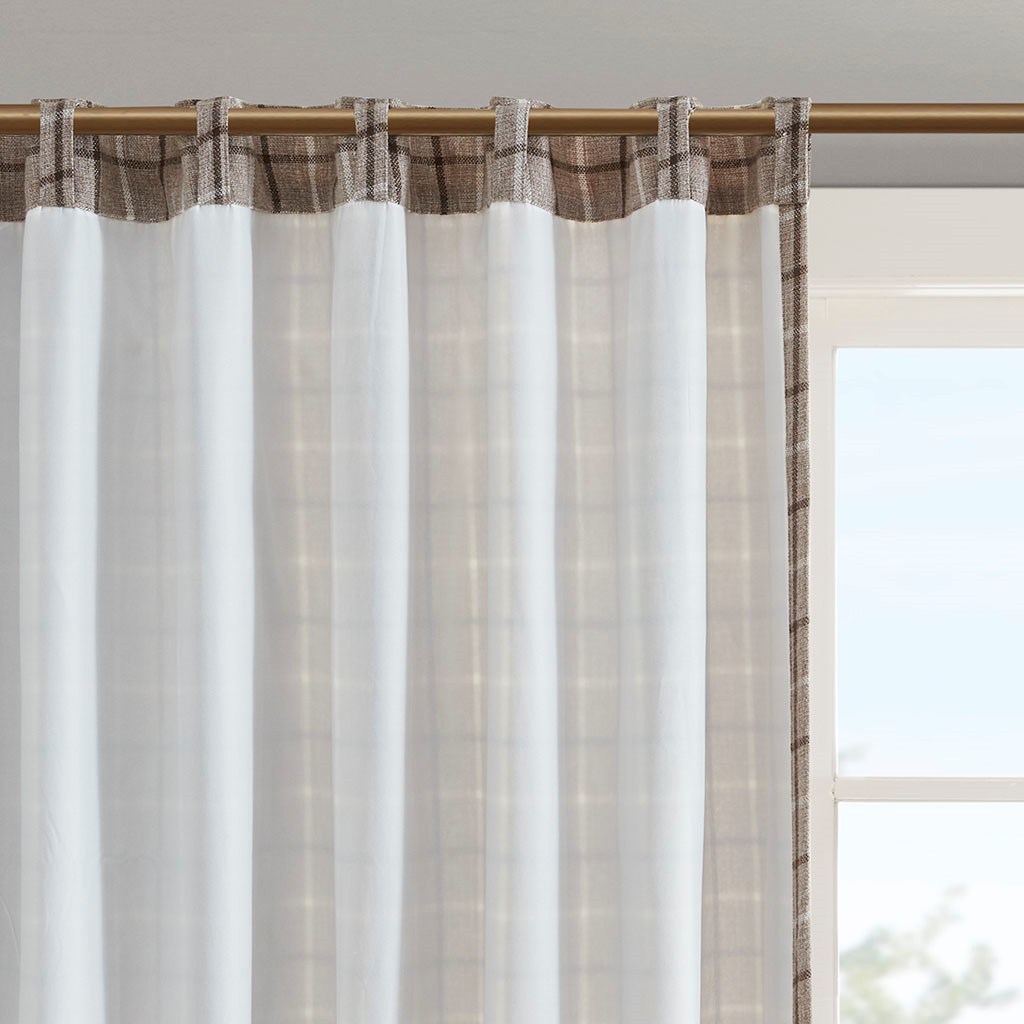 Plaid Rod Pocket Curtain
