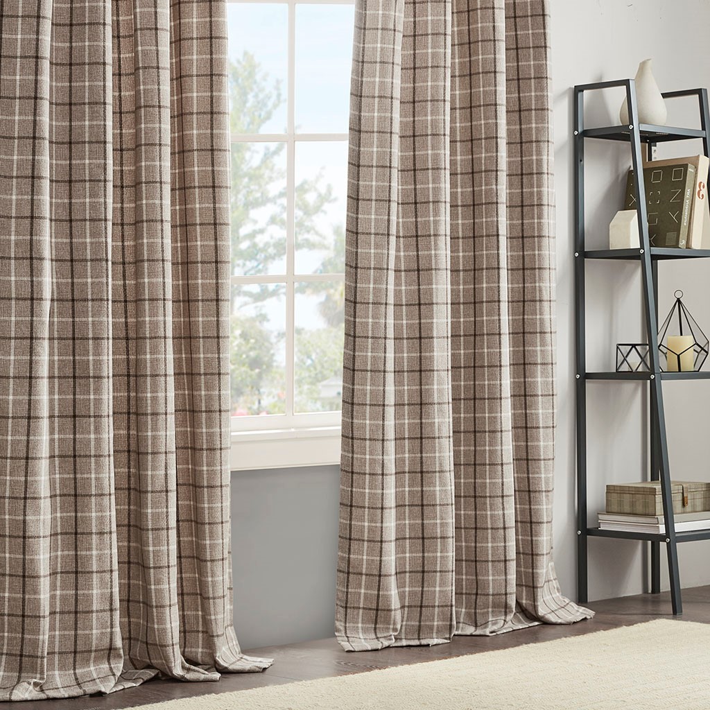 Plaid Rod Pocket Curtain