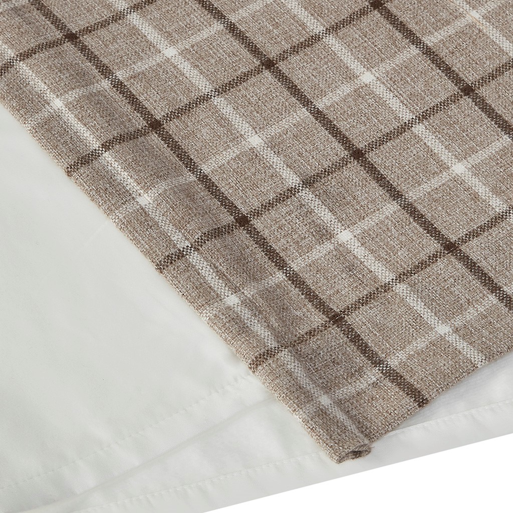 Plaid Rod Pocket Curtain