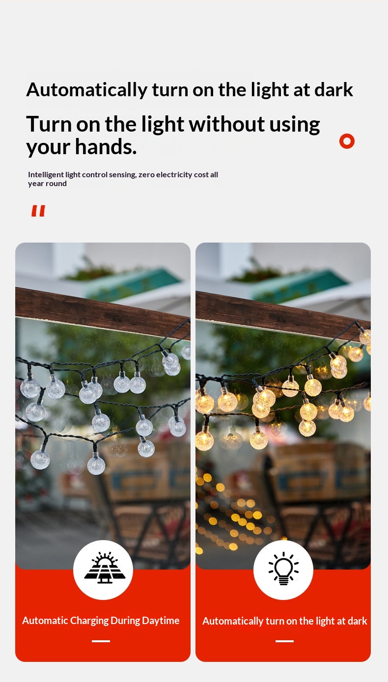 Solar LED String Lights Waterproof