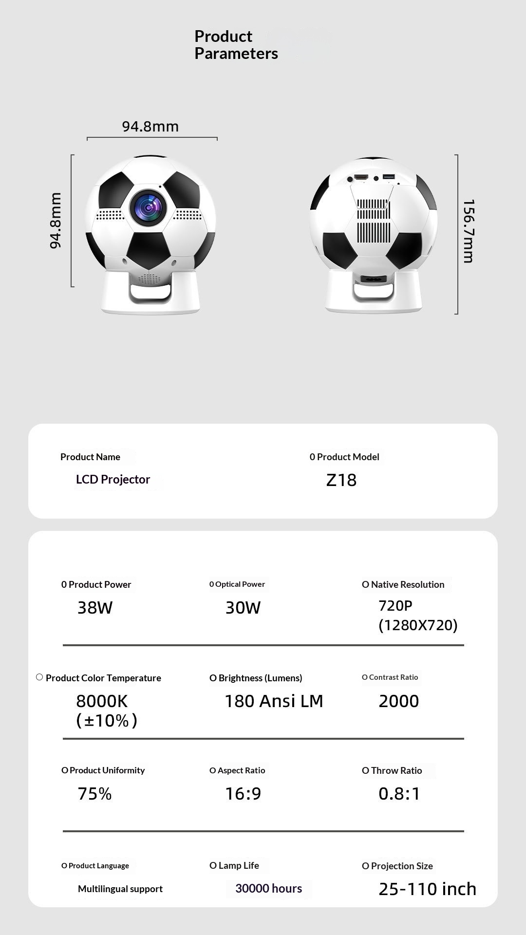 4K Football Projector