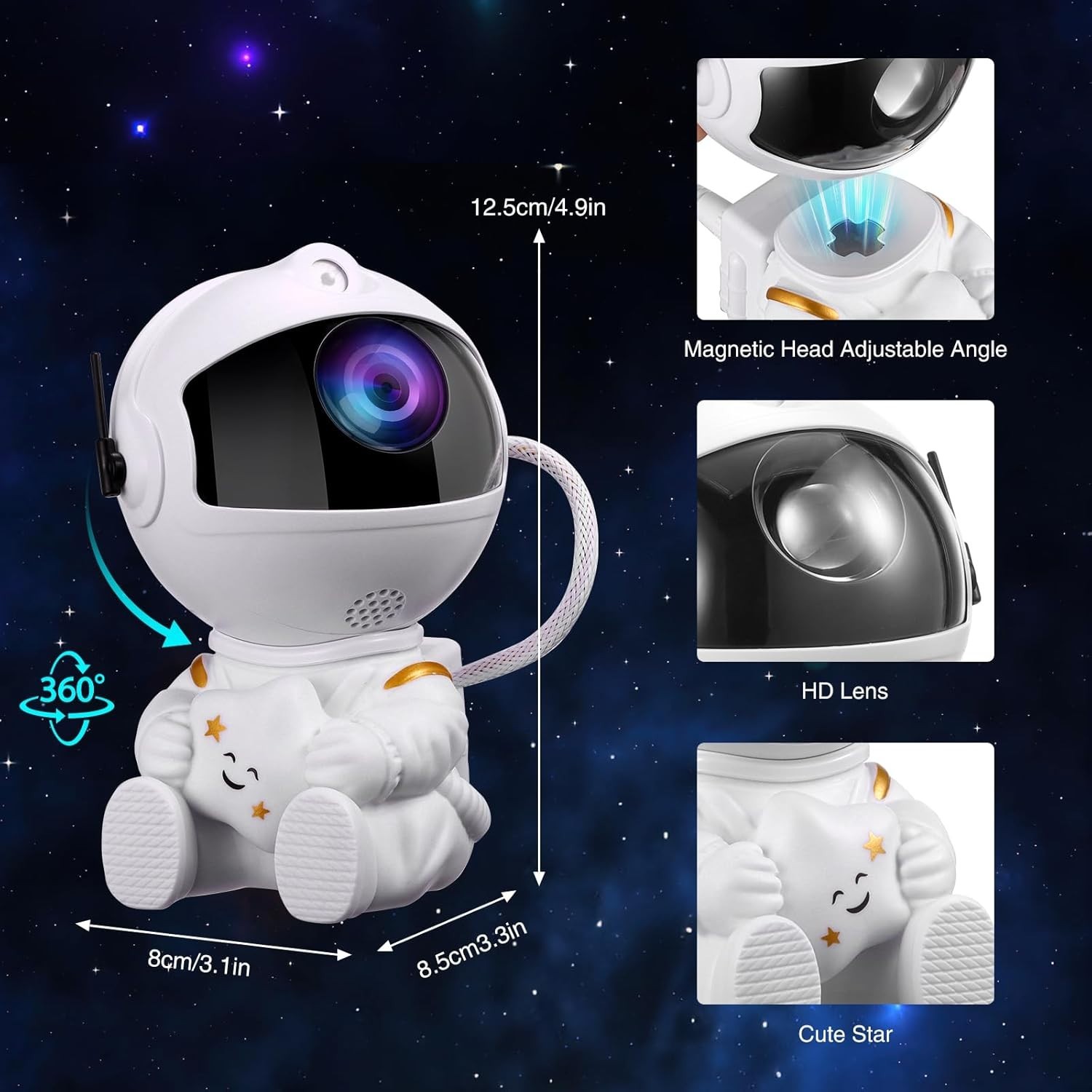 Astronaut Galaxy Projector Star Night