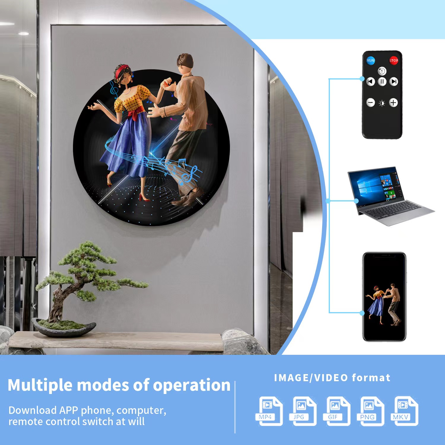 3D Hologram Fan Projector