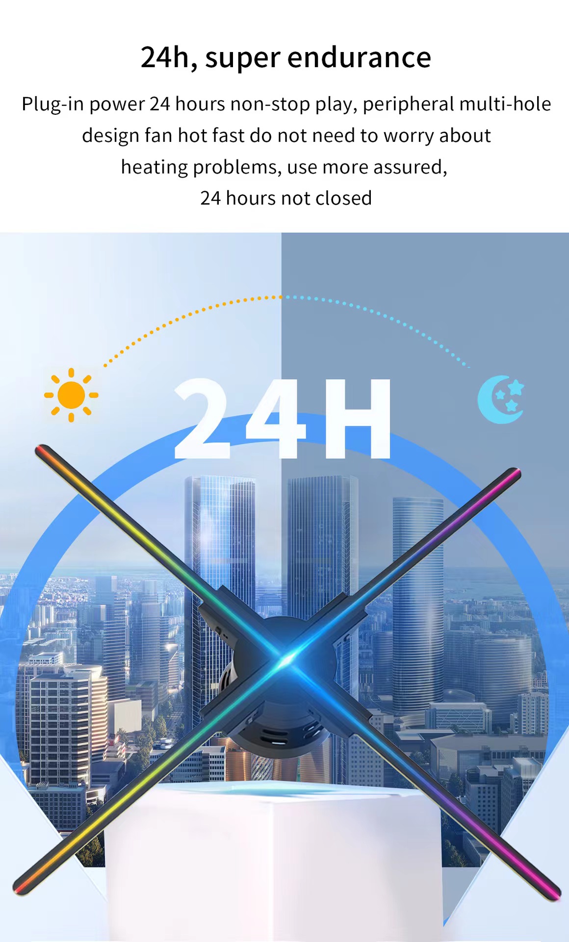3D Hologram Fan Projector