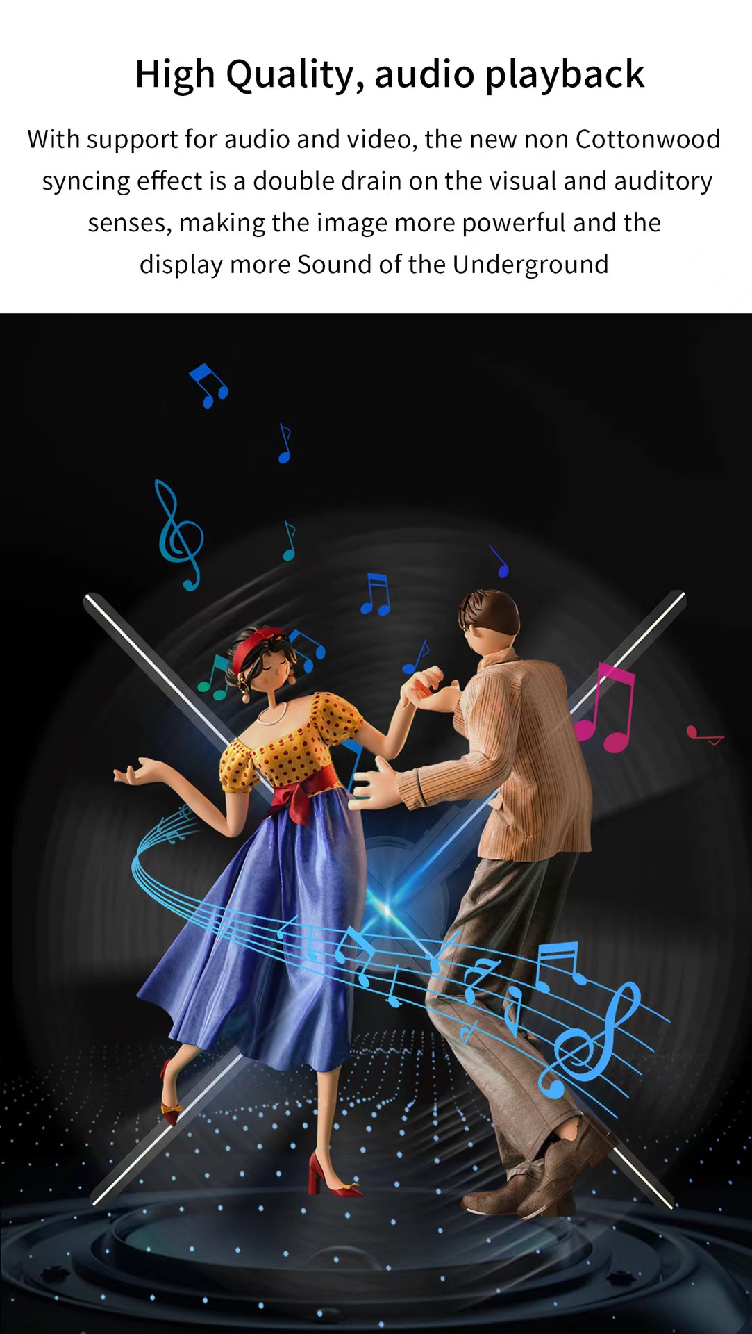 3D Hologram Fan Projector
