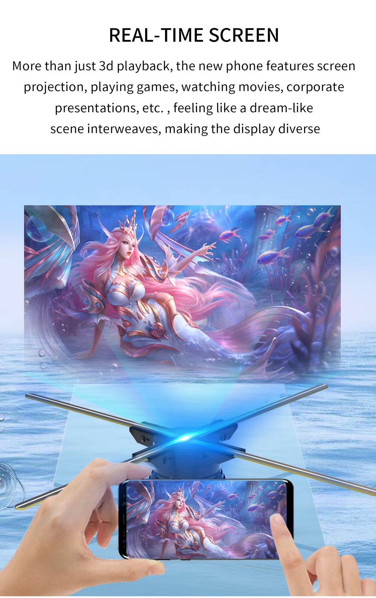 3D Hologram Fan Projector