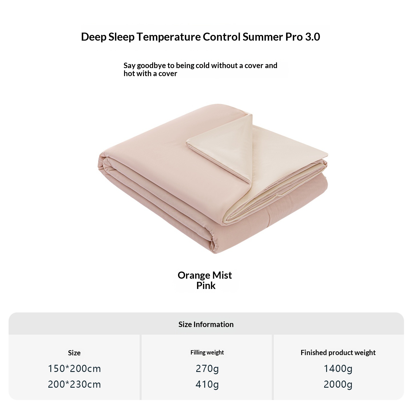 Summer Cooling Quilt Baby-grade