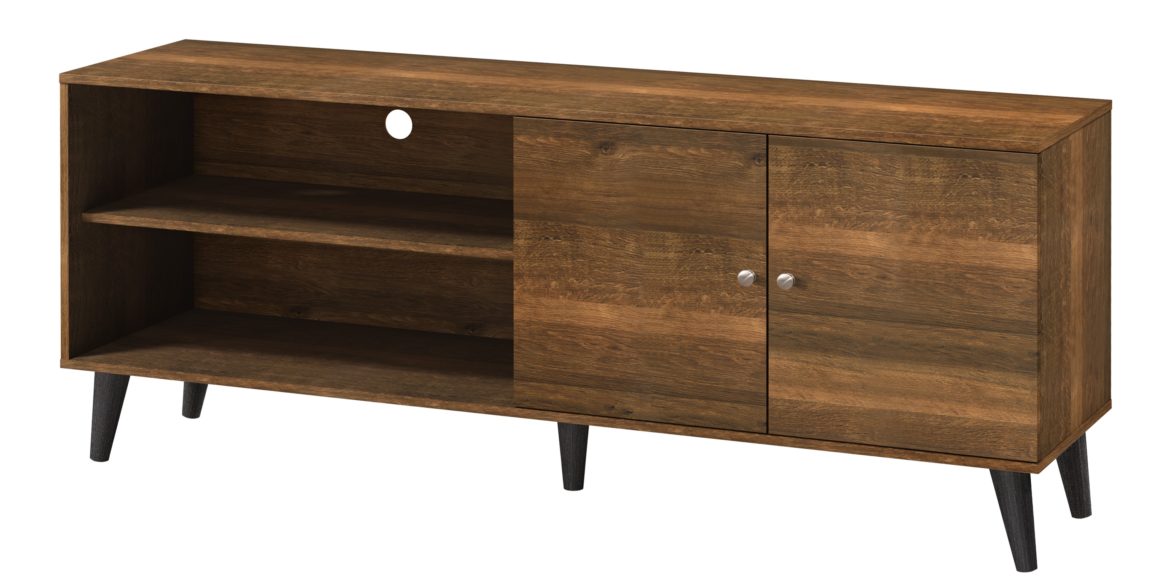 Amidon TV Stand with Storage Shelves and Cabinet
