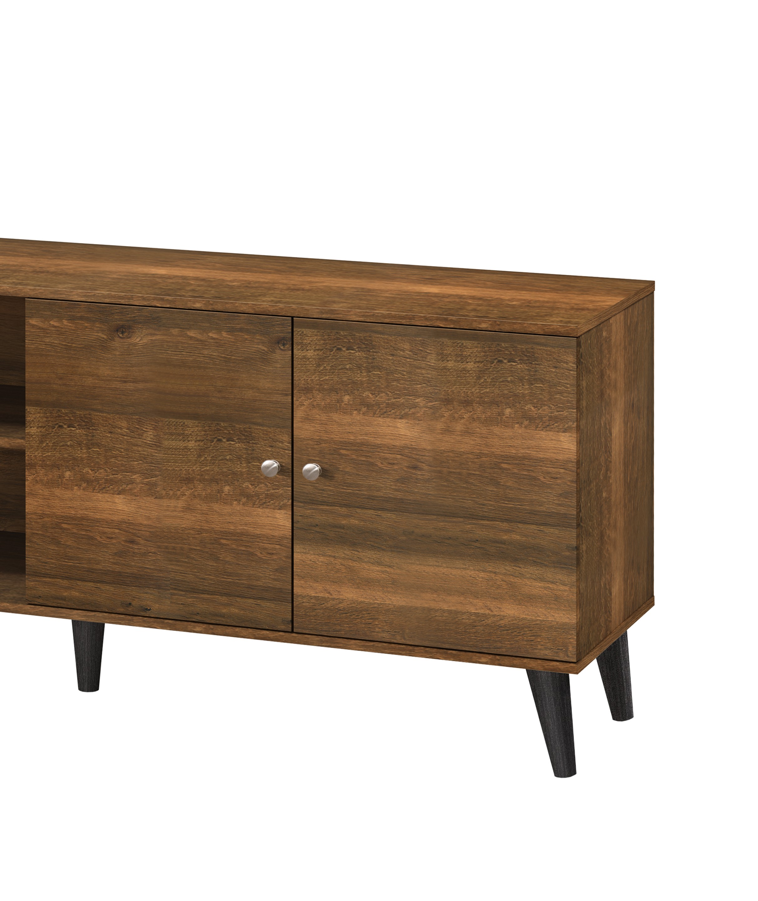 Amidon TV Stand with Storage Shelves and Cabinet