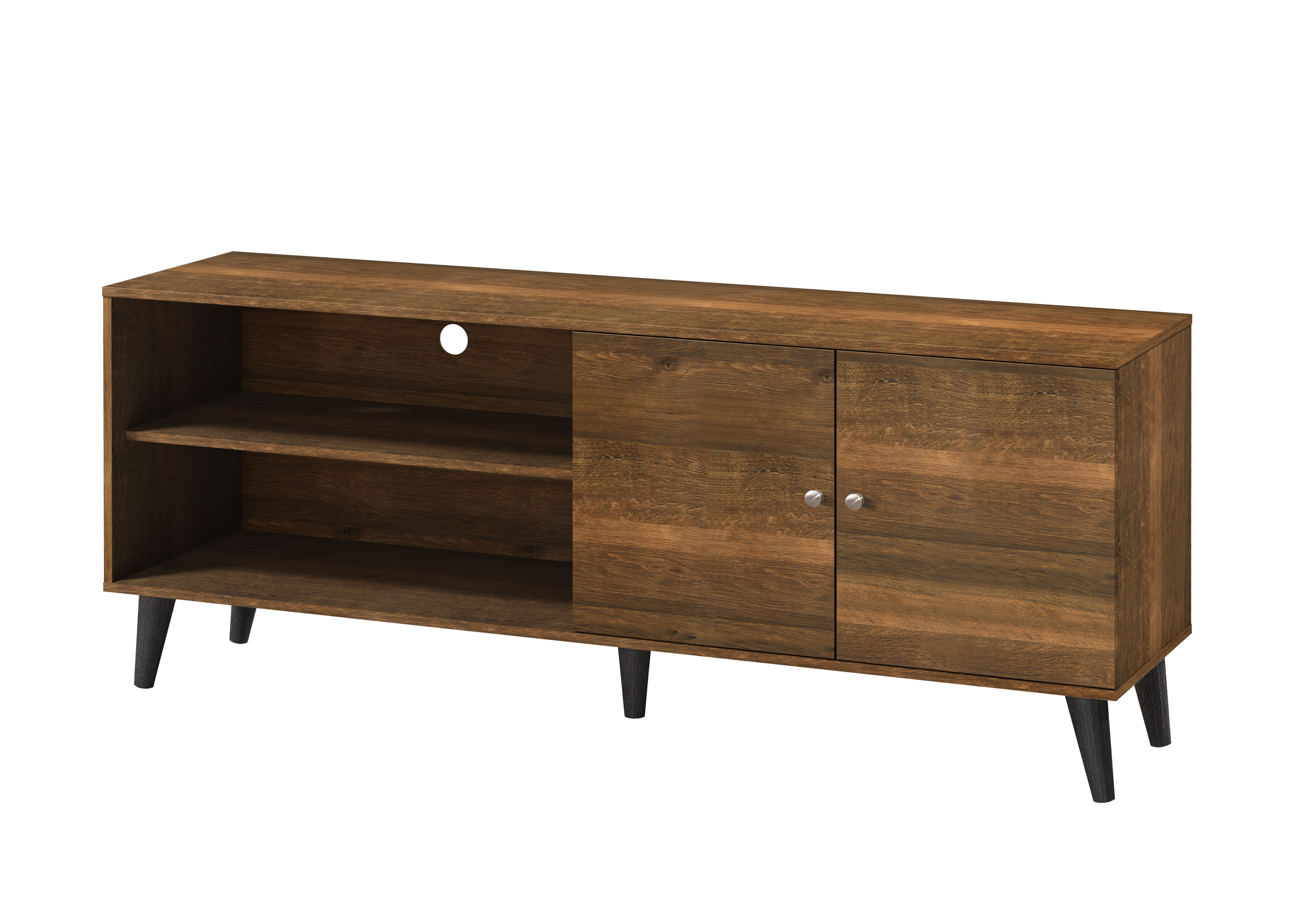 Amidon TV Stand with Storage Shelves and Cabinet
