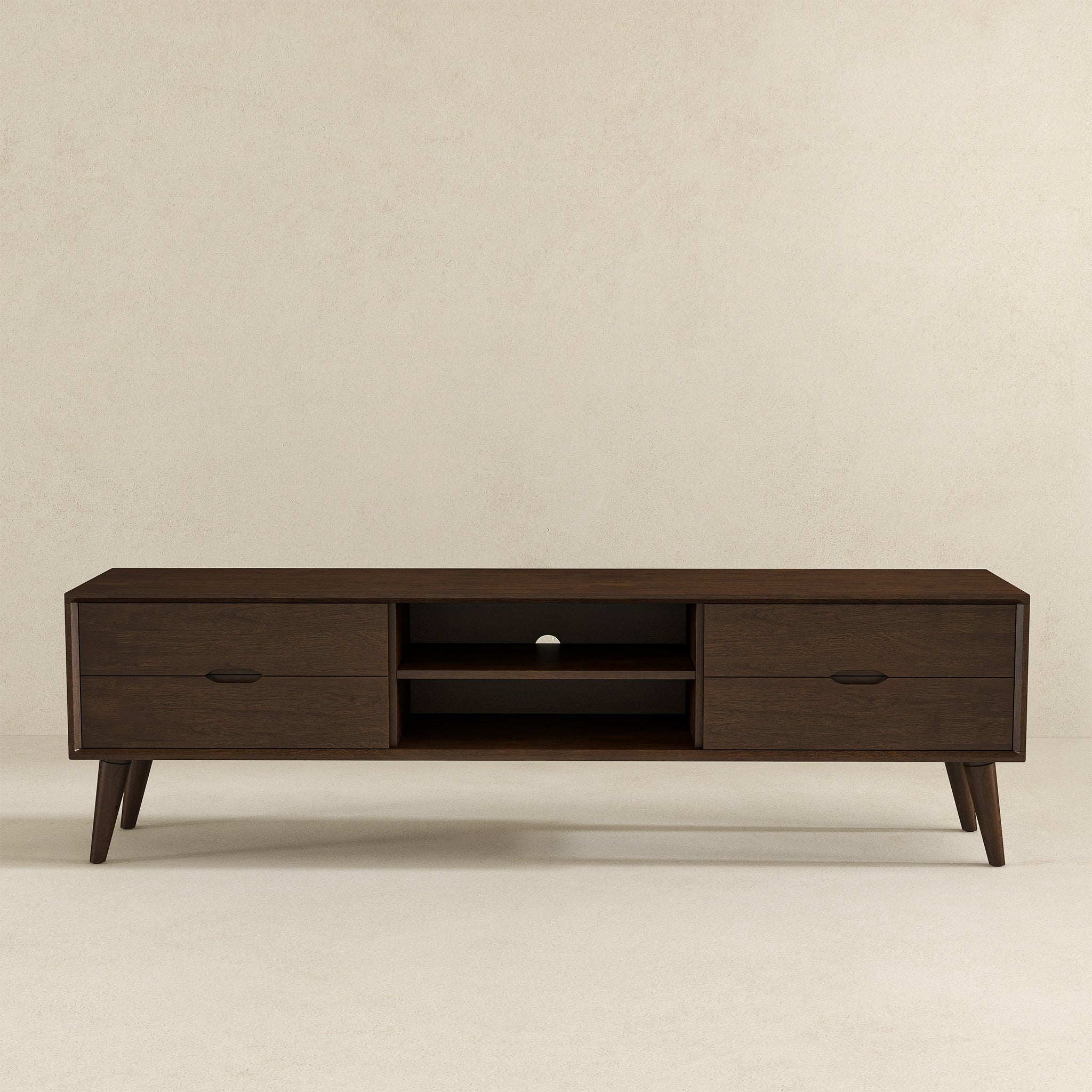 Adrian Mid-Century TV Stand Walnut Wood