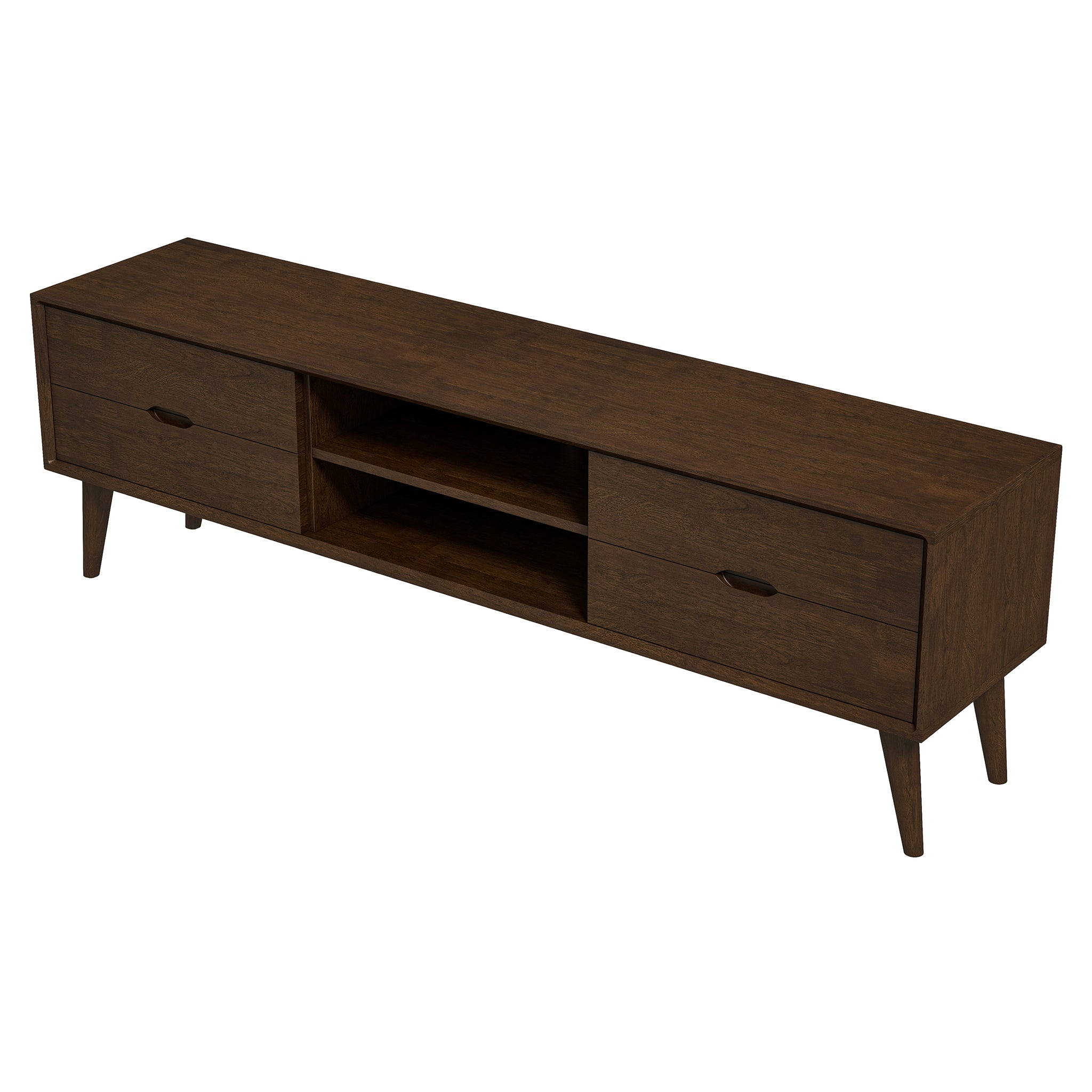 Adrian Mid-Century TV Stand Walnut Wood
