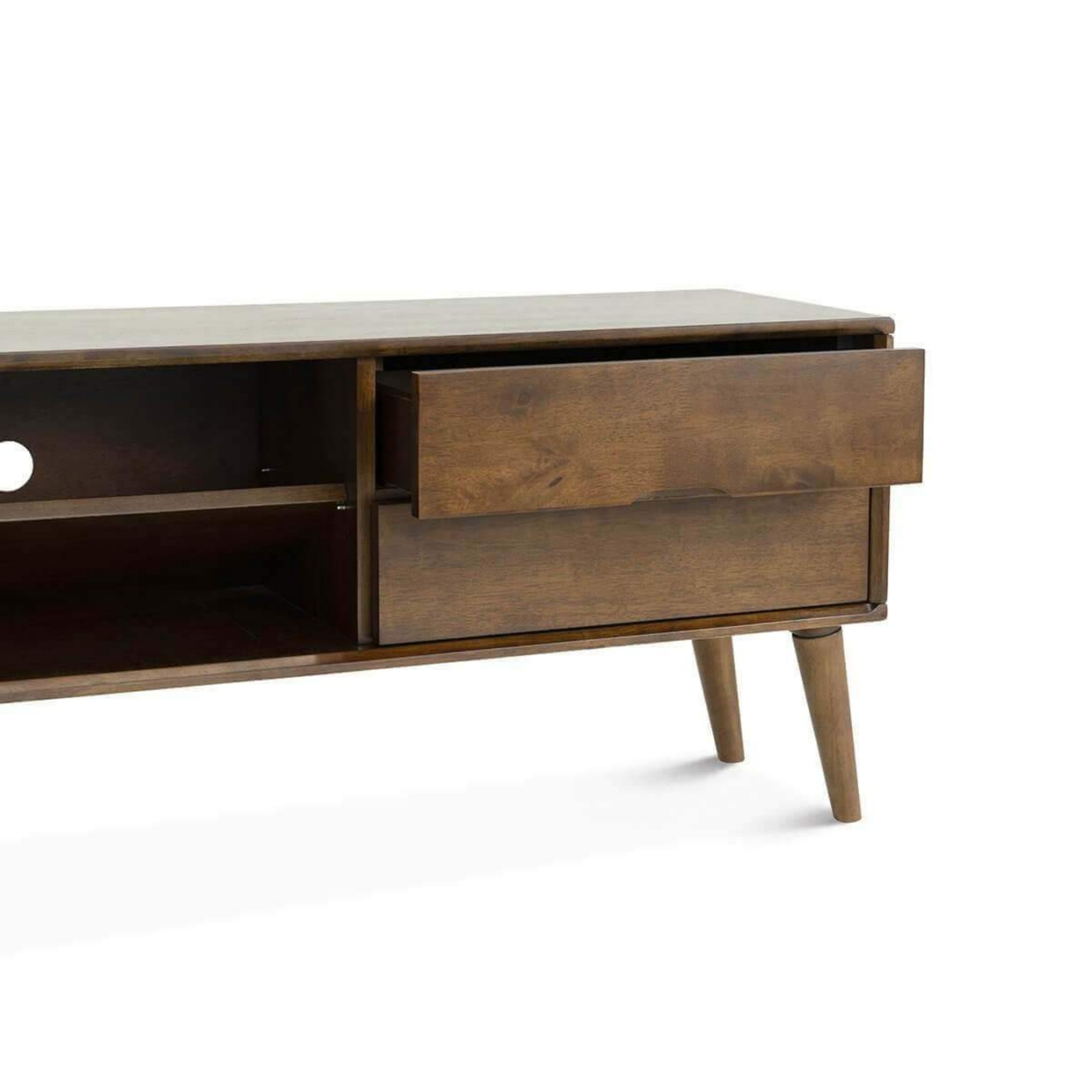 Adrian Mid-Century TV Stand Walnut Wood