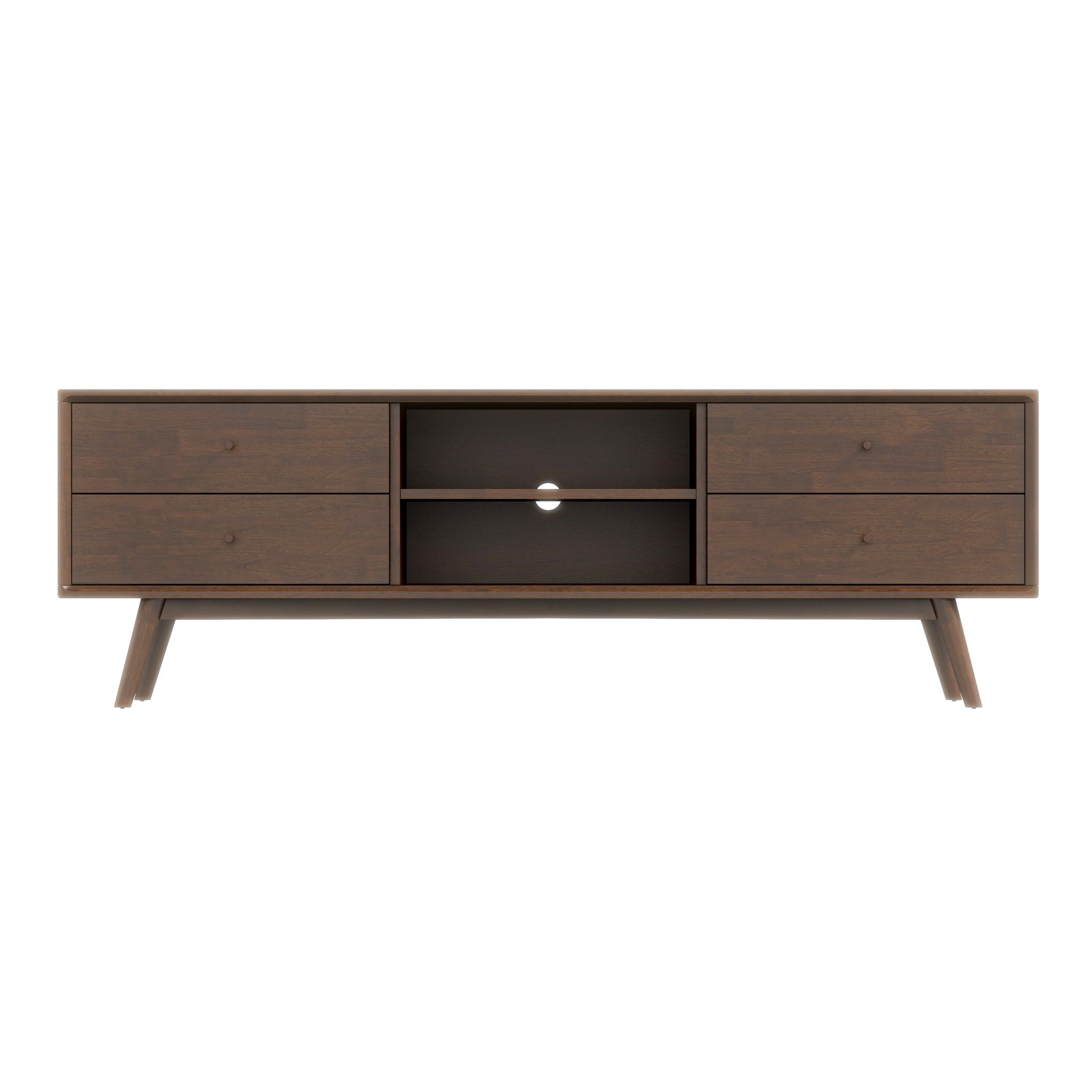 Mid Century TV Stand Walnut Brown