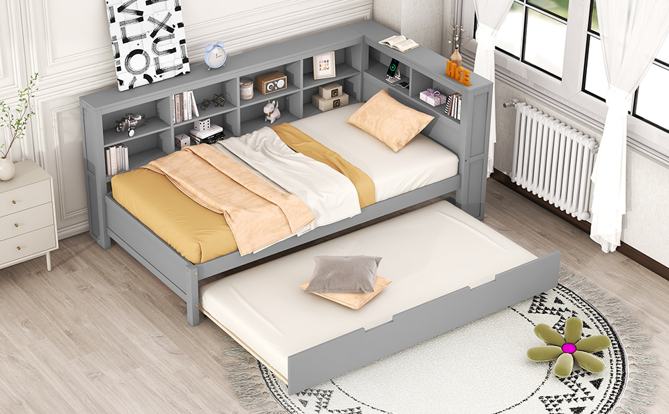 Wooden Twin DayBed Storage