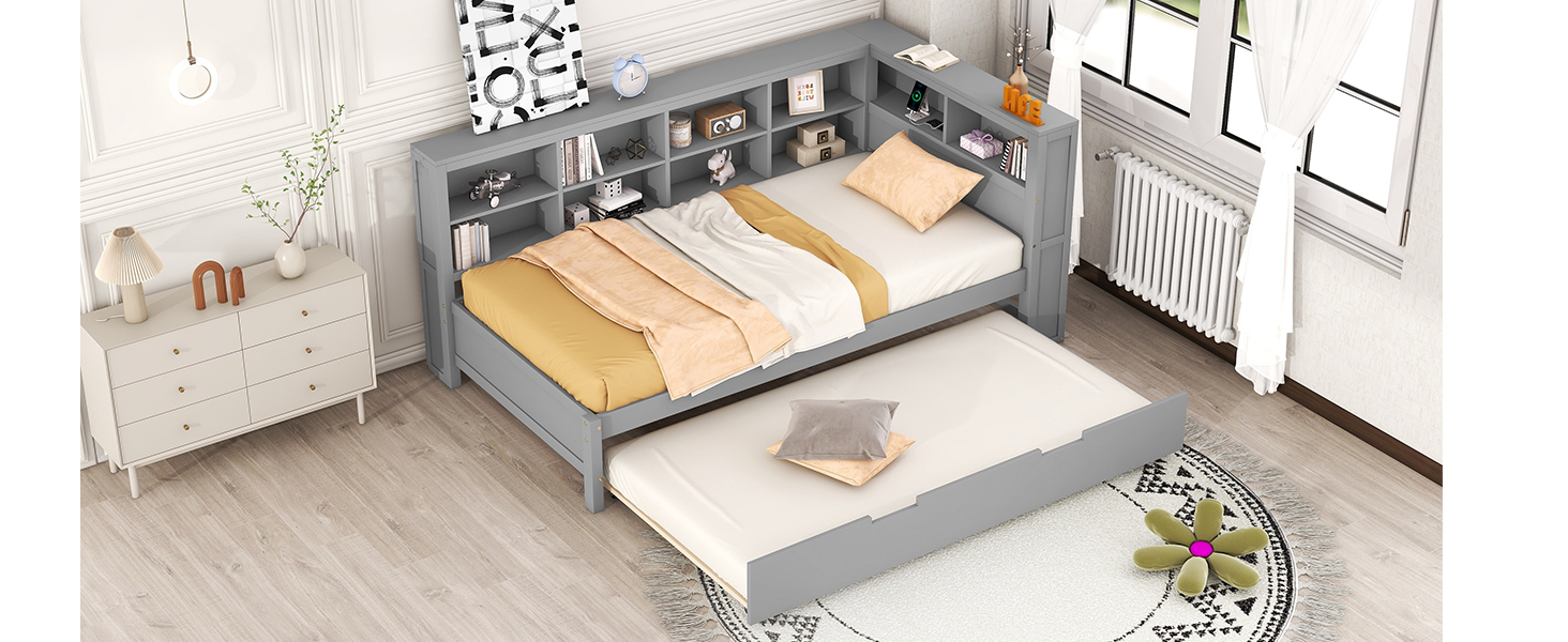 Wooden Twin DayBed Storage