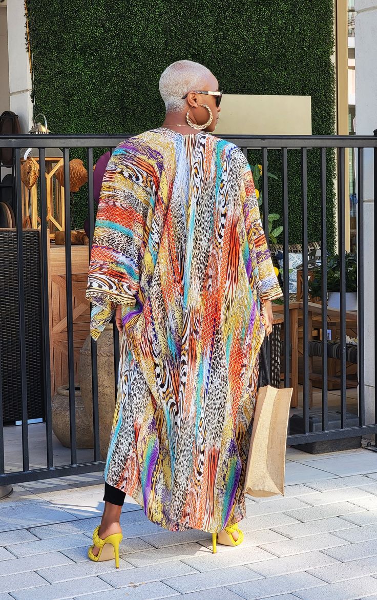 Chiffon Long Coat Cape Cardigan