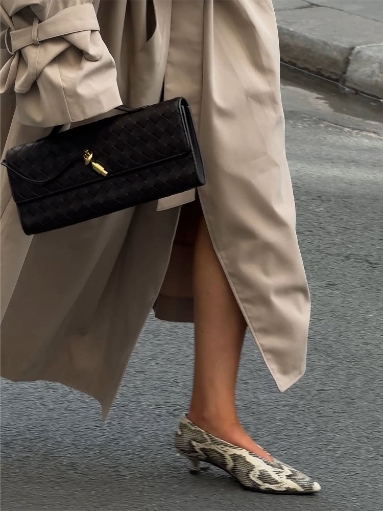 Solid-color Trench Coat