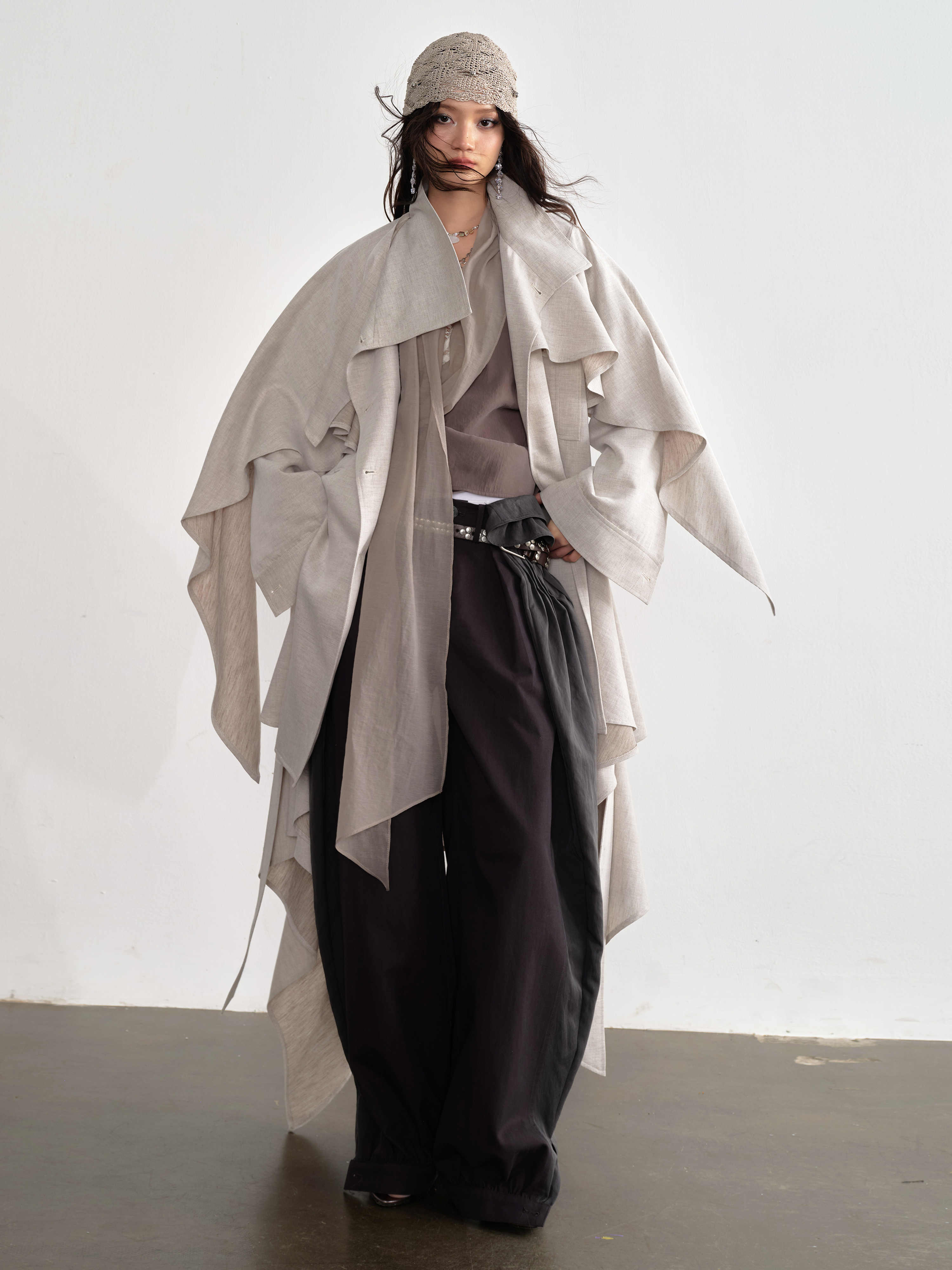 Linen Blended Trench Coat