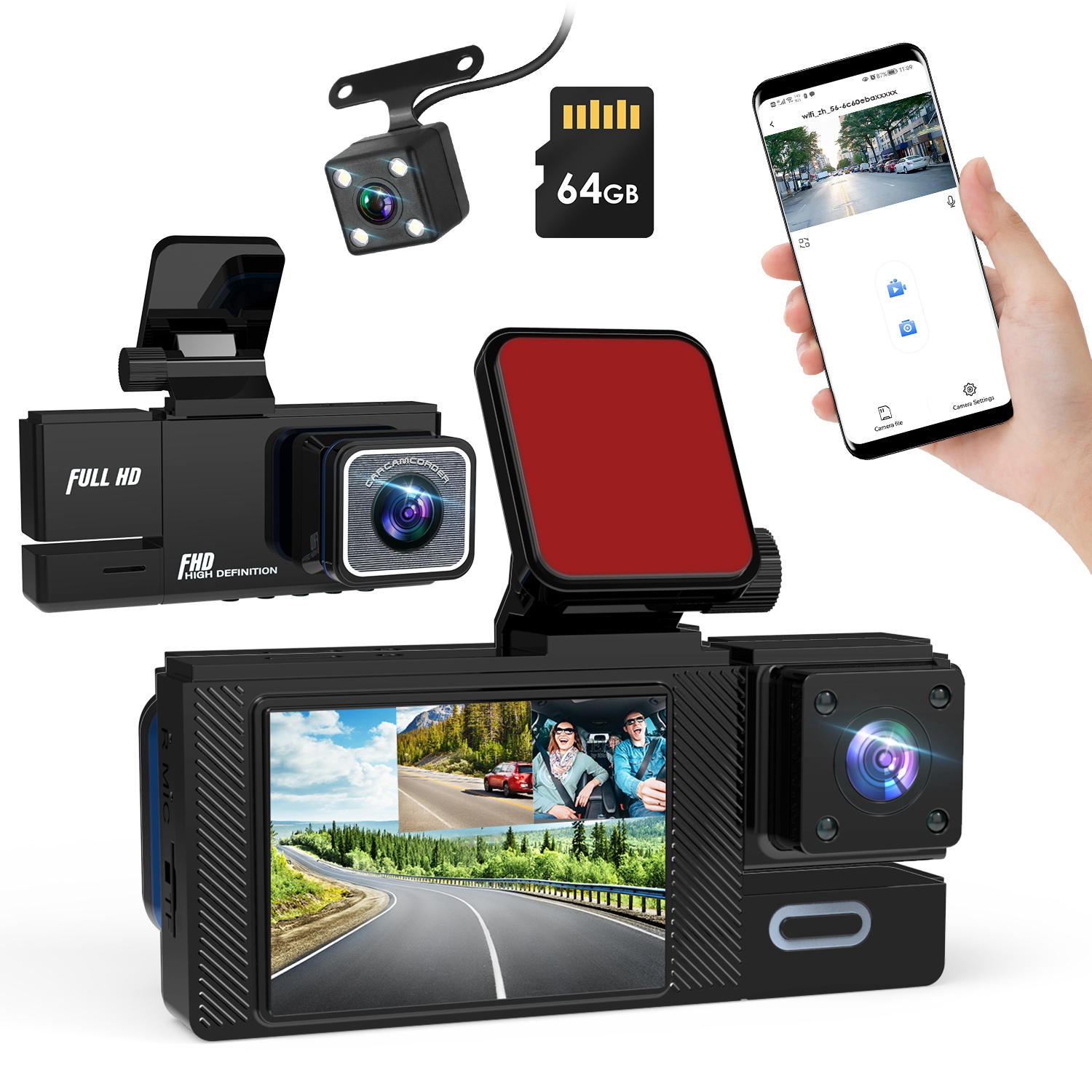 WiFi Car Dash Cam FHD 1080P
