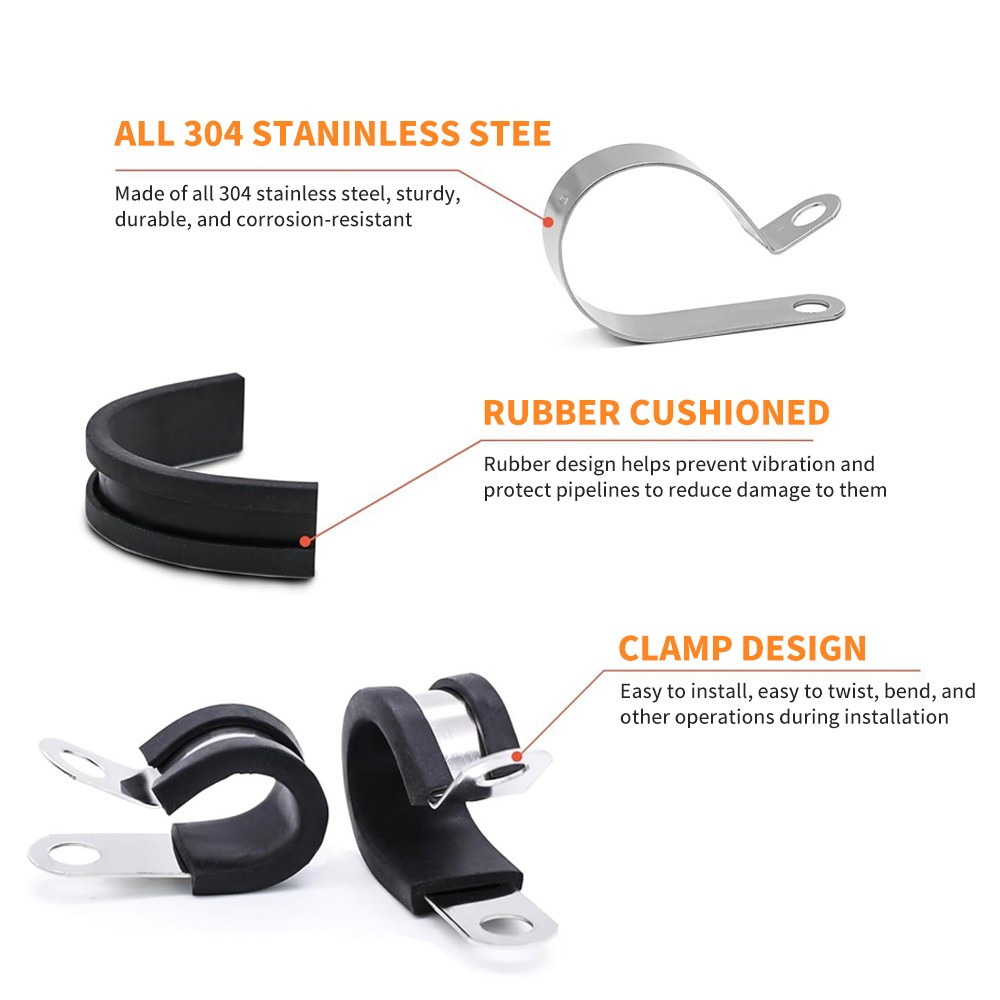 P Clips Cable Hose Clamps Holder