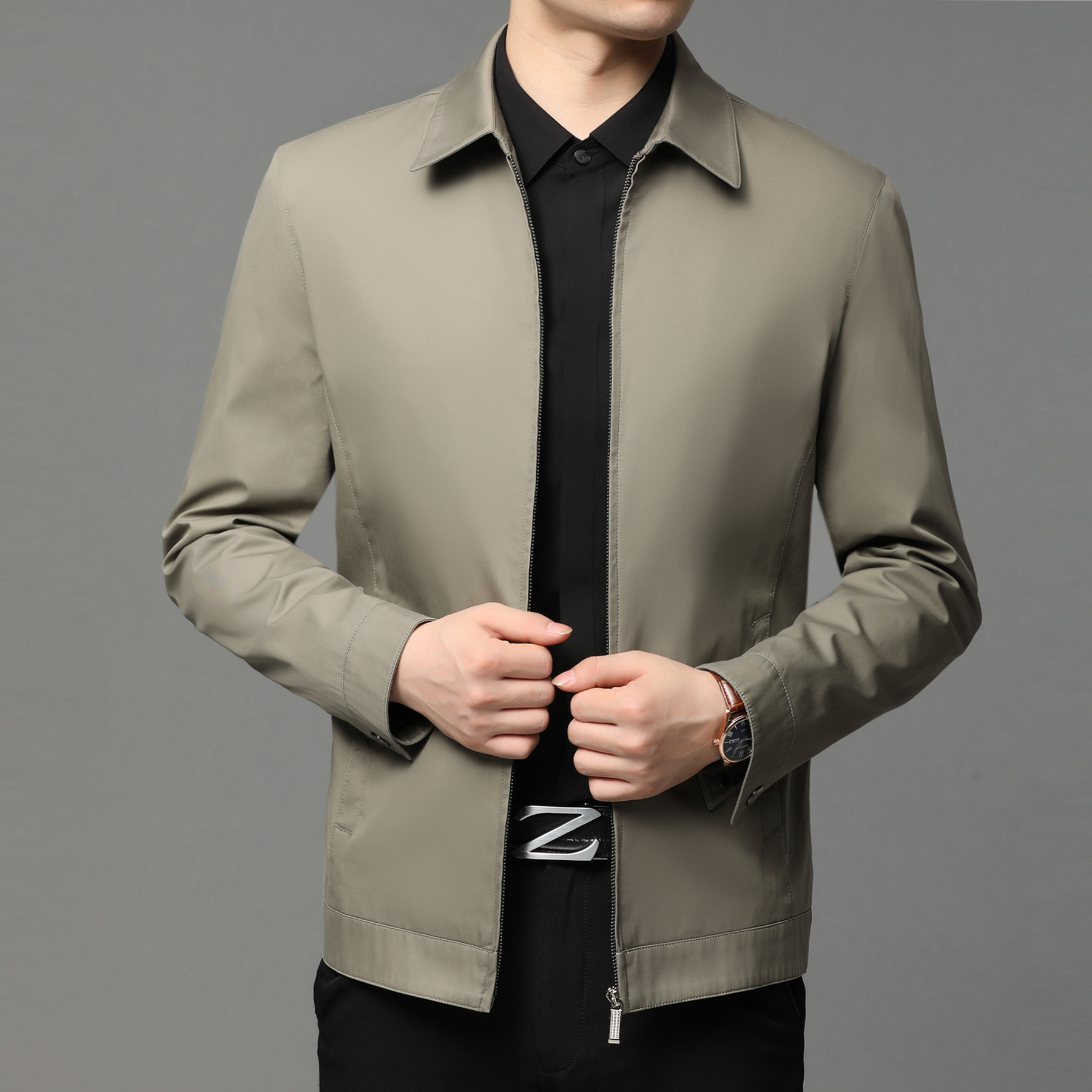 Mens Casual Zip-up Jacket