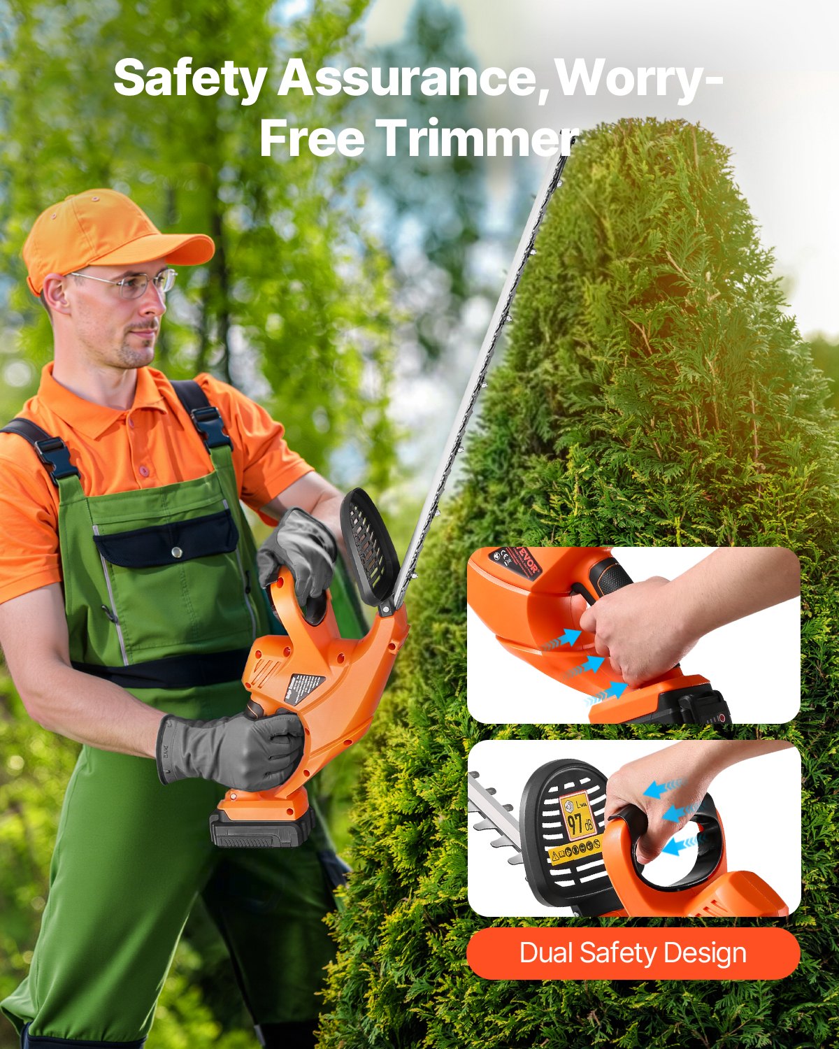 Cordless Electric Hedge Trimmer 20V