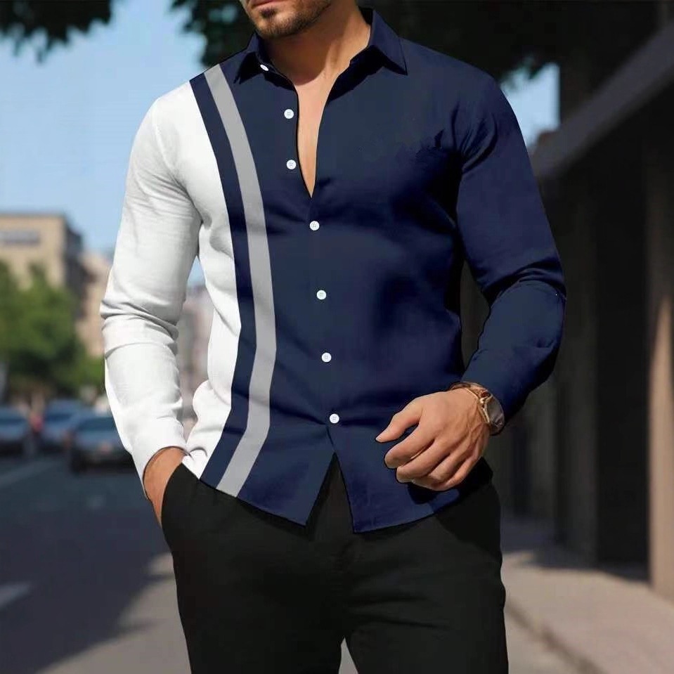 Lapel Long-sleeve Shirt