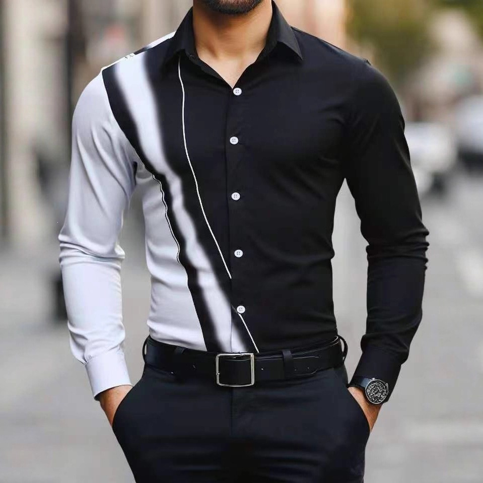 Lapel Long-sleeve Shirt