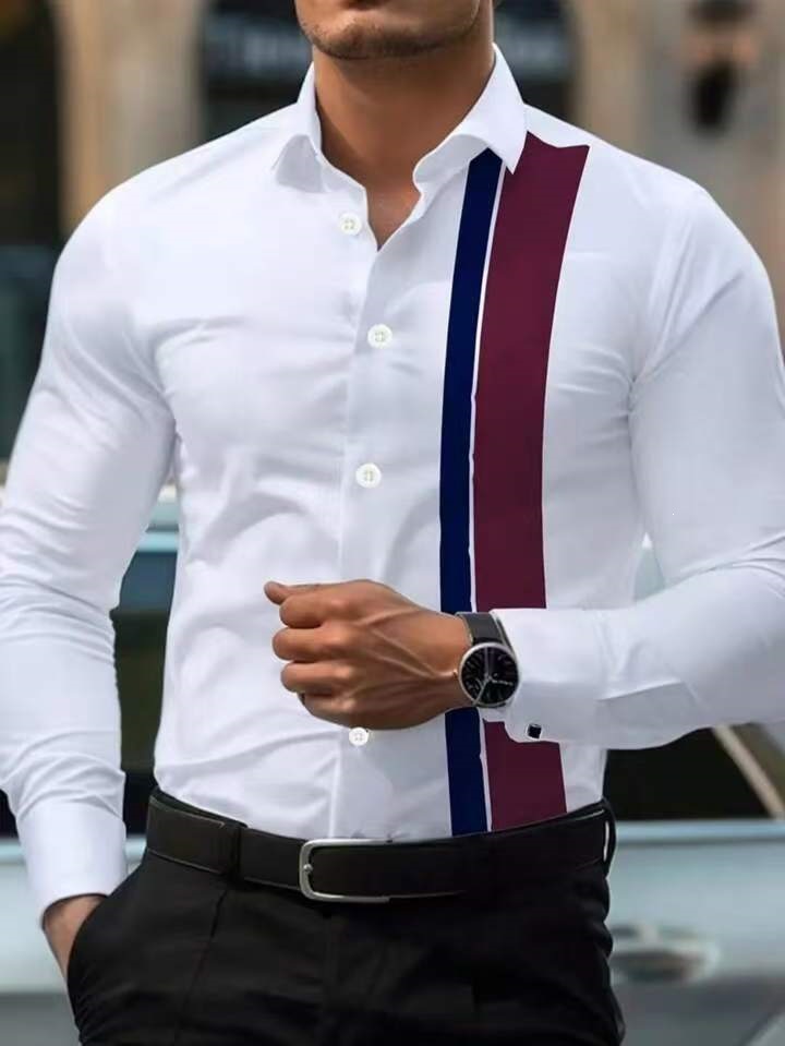 Lapel Long-sleeve Shirt