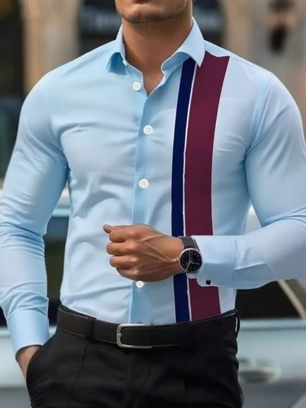 Lapel Long-sleeve Shirt