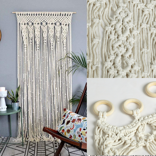 Macrame Curtain Panel Tapestry