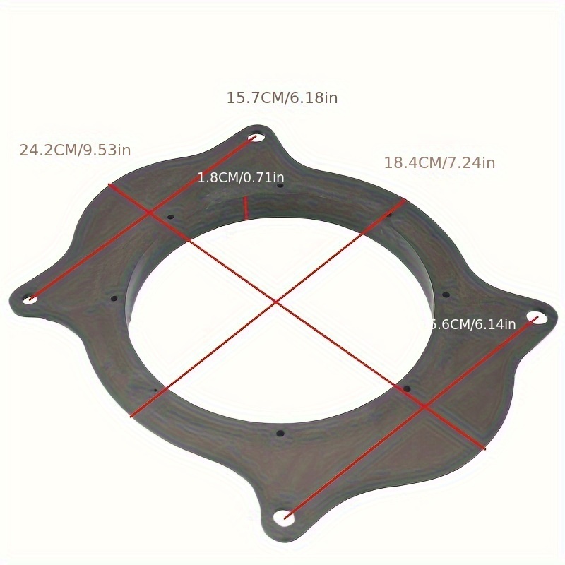 Door Speaker Adapter, 6.5inch, Black