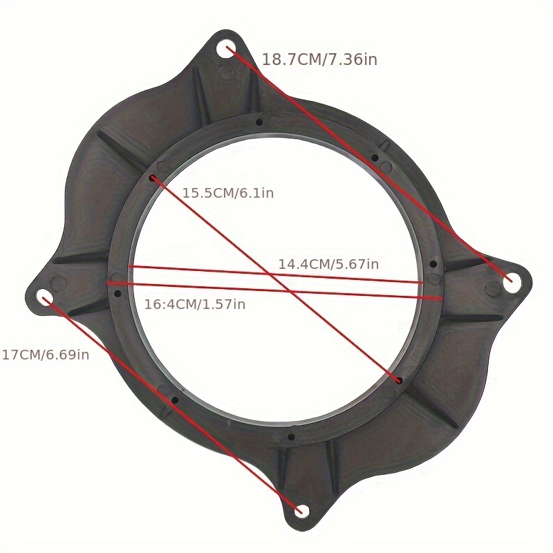 Door Speaker Adapter, 6.5inch, Black