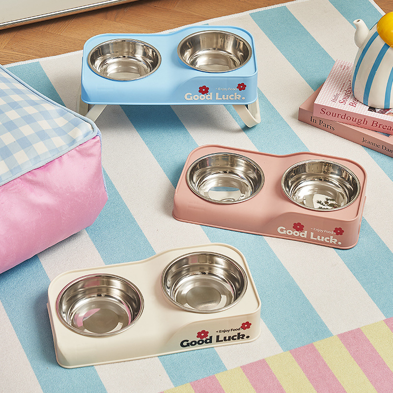 Stainless Steel Feeding Bowl Foldable Dual