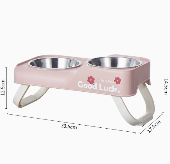 Stainless Steel Feeding Bowl Foldable Dual