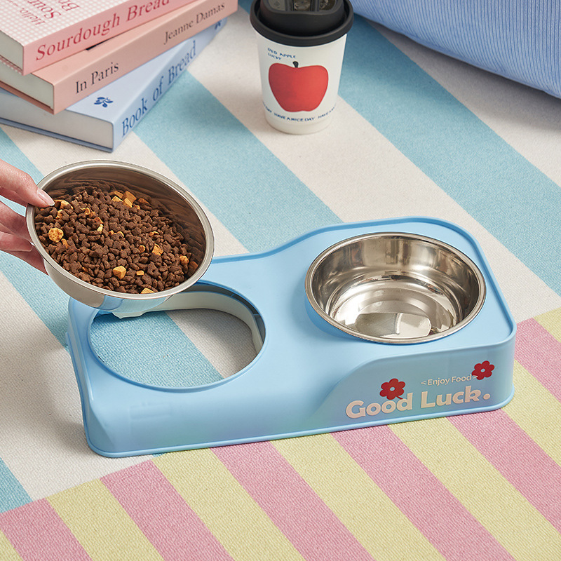 Stainless Steel Feeding Bowl Foldable Dual