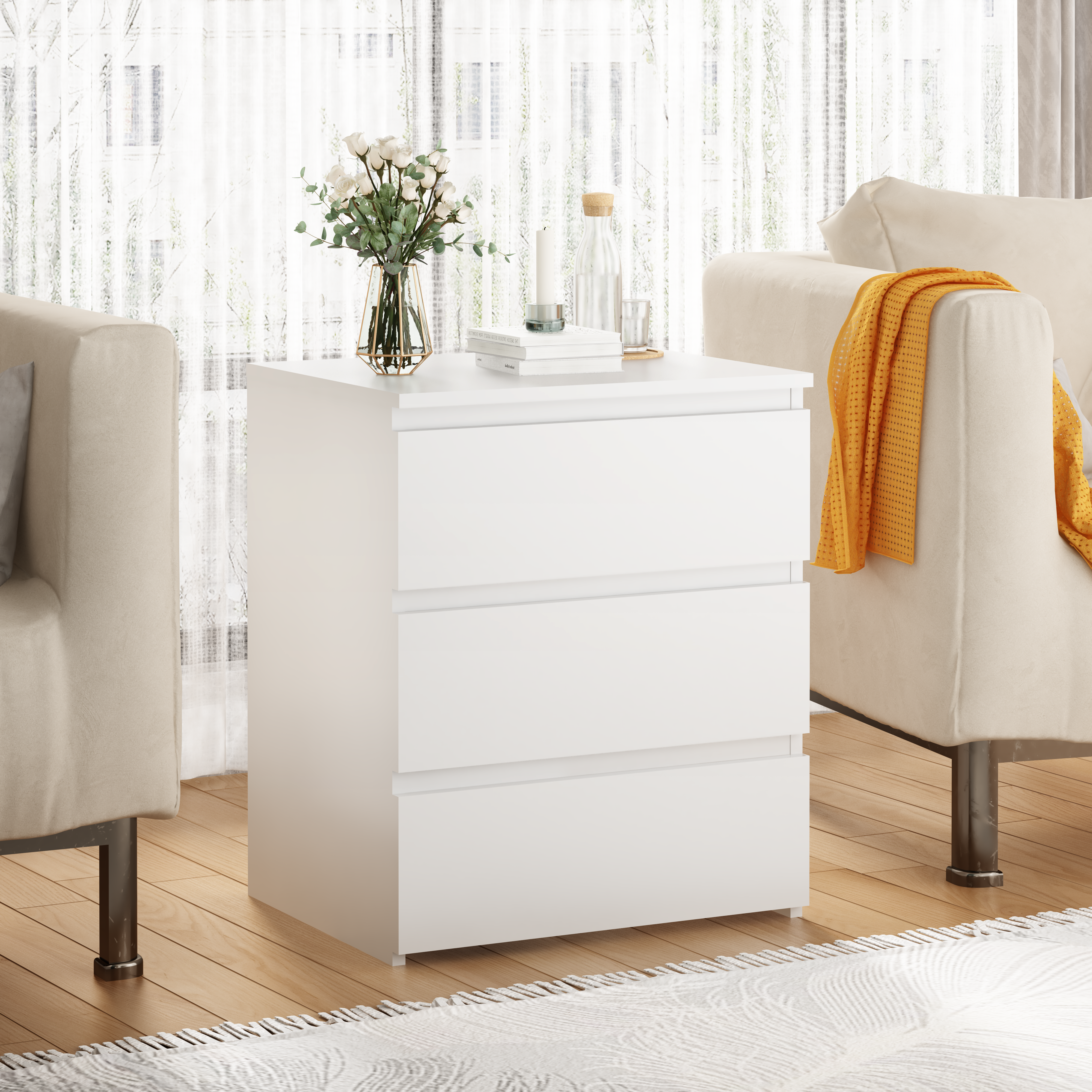 Dresser 3 Drawer Wooden