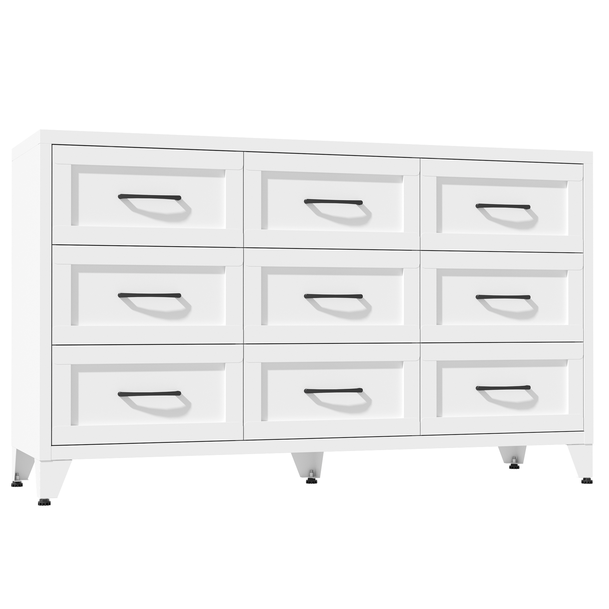 Dresser 9 Drawer Metal Bedroom
