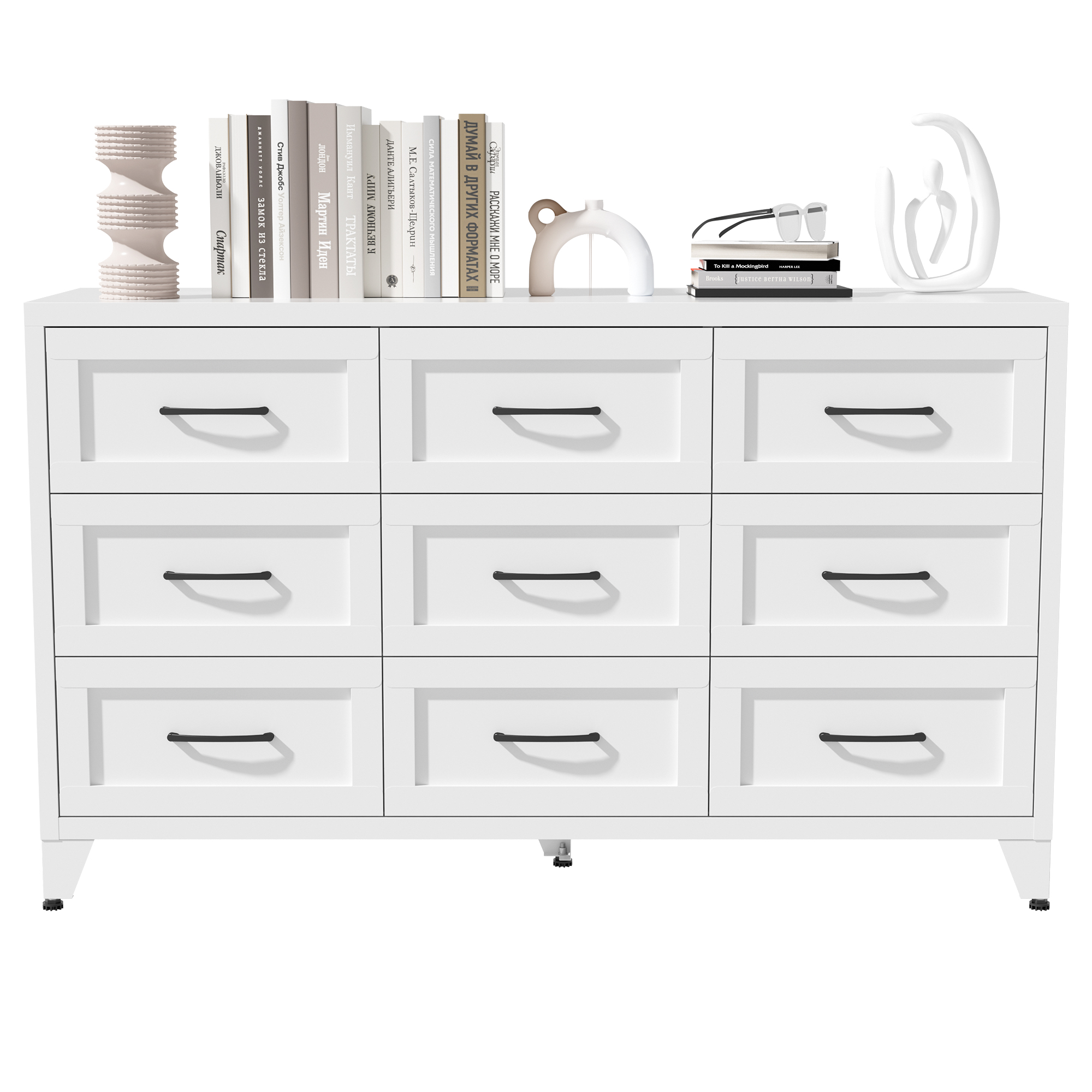 Dresser 9 Drawer Metal Bedroom