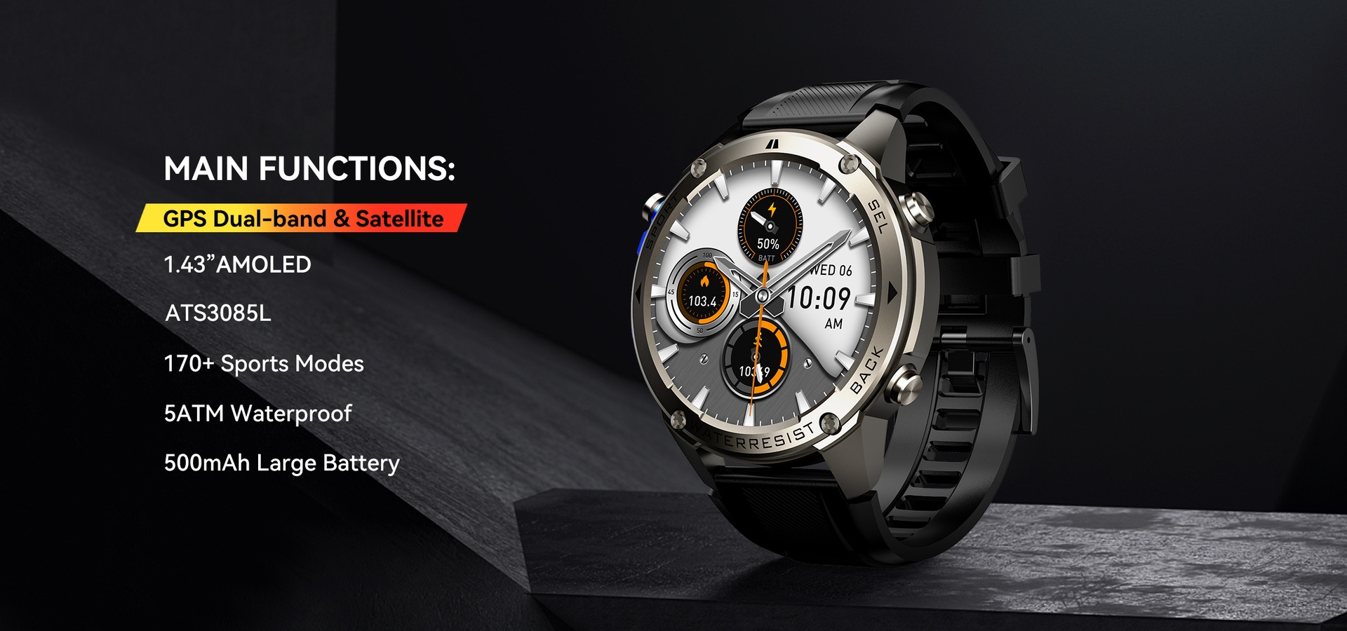 Smartwatch GPS Bluetooth