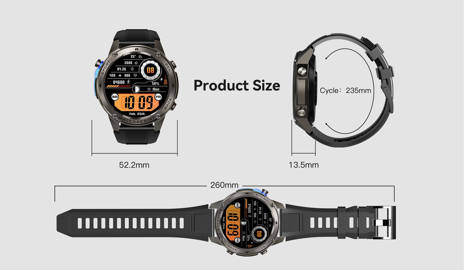 Smartwatch GPS Bluetooth