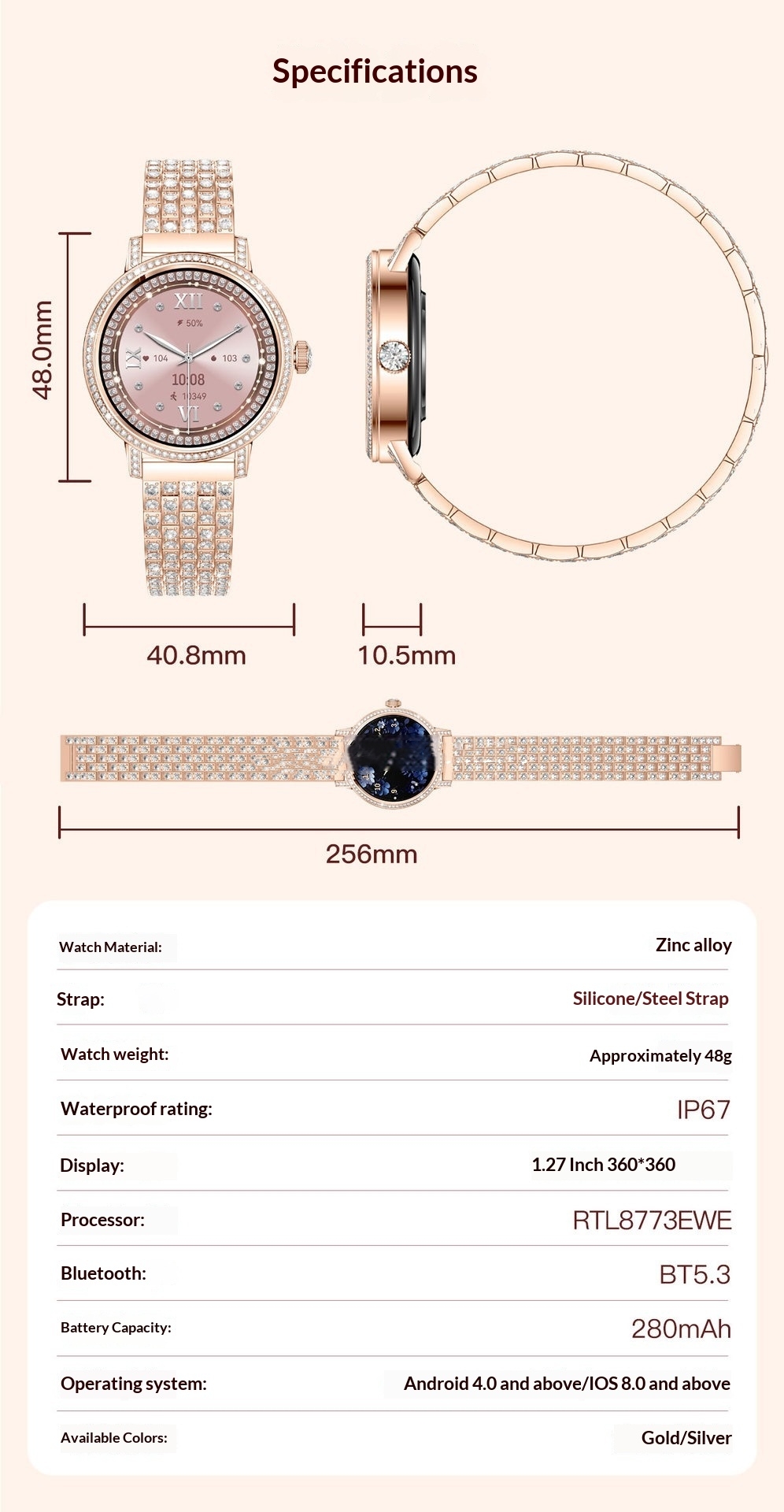 Smartwatch Music Calling Pedometer Heart Rate