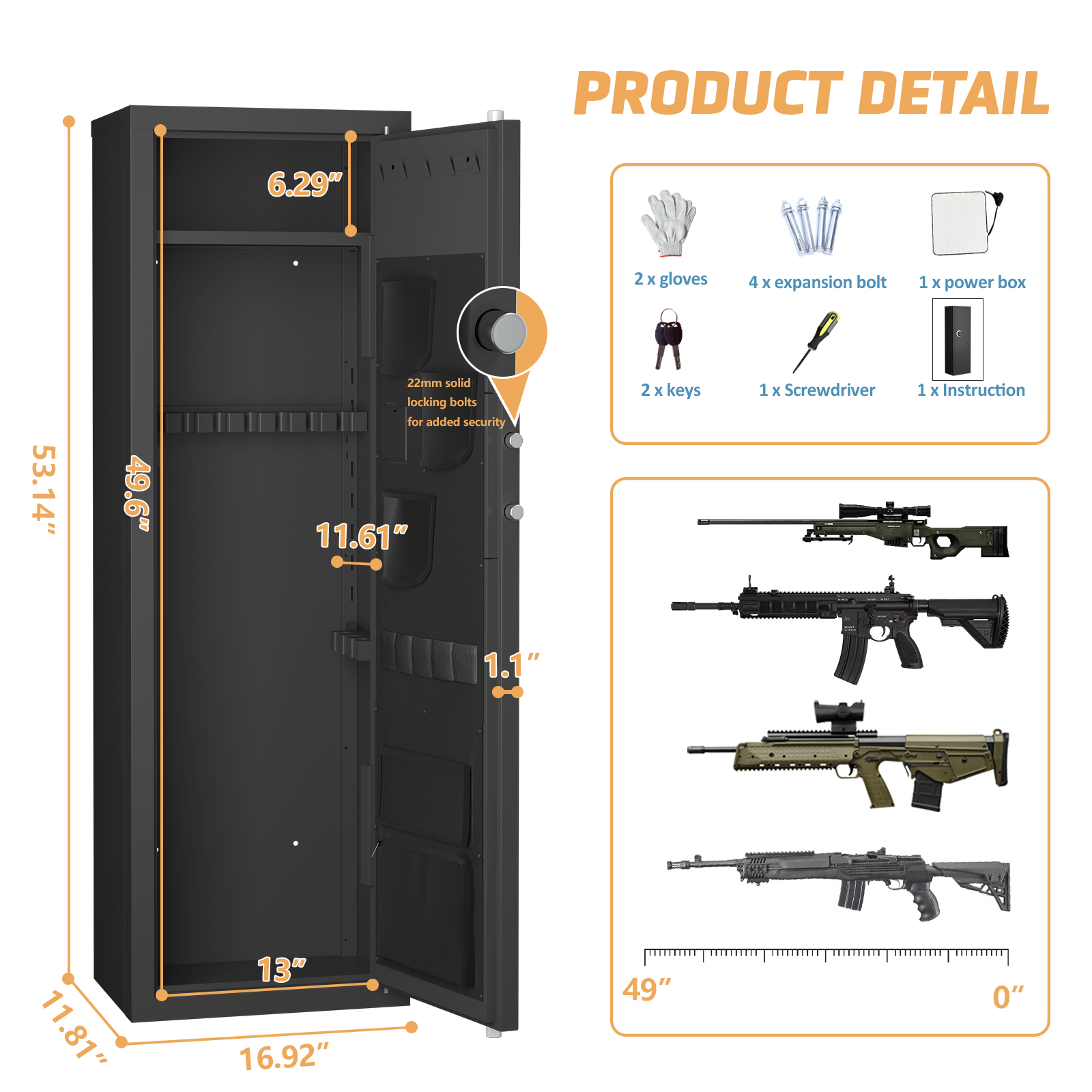 Biometric Gun Safe With Fingerprint And Digital