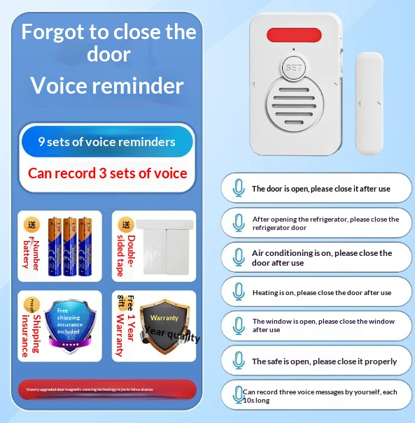Door-Closing Reminder Home Voice