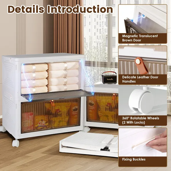 Foldable Storage Bins With Lid