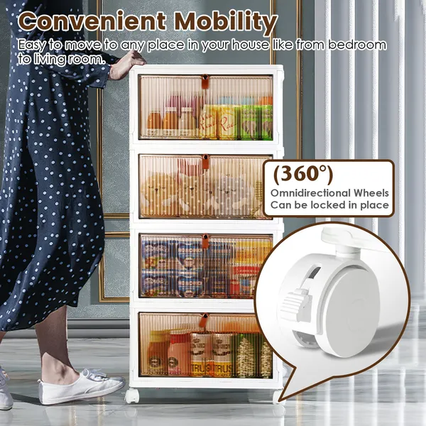 Foldable Storage Bins With Lid