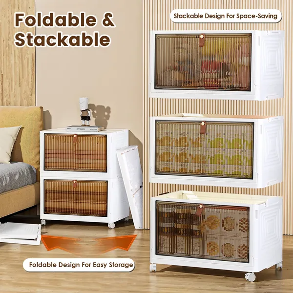 Foldable Storage Bins With Lid