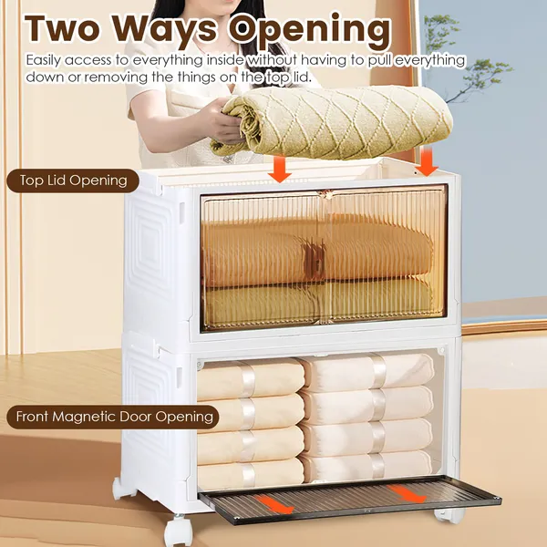 Foldable Storage Bins With Lid