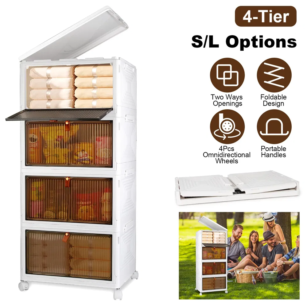 Foldable Storage Bins With Lid